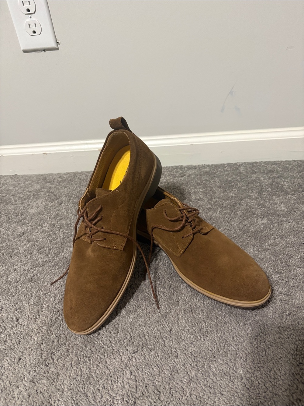Amberjack The Original Grizzly Suede Derby Lace_up Round Toe Brown